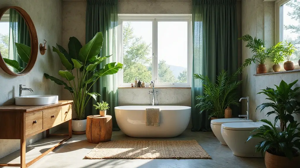 28 Modern Tropical Bathroom Ideas With Natural Tones