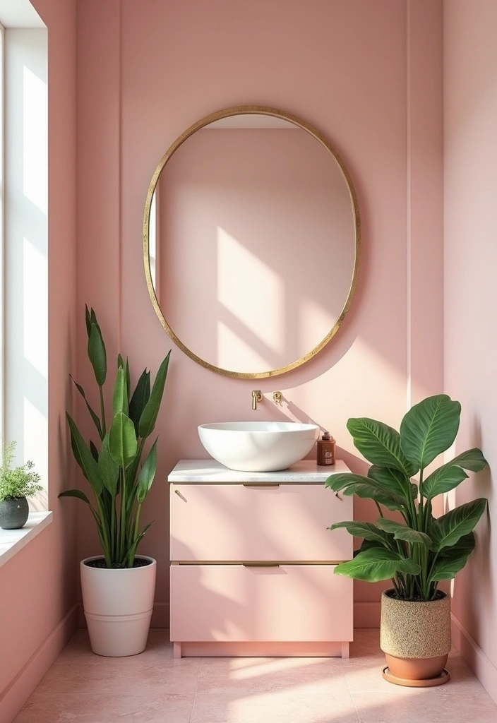 28 Small Bathroom Ideas Pink And Elegant - 1. Pastel Pink Walls