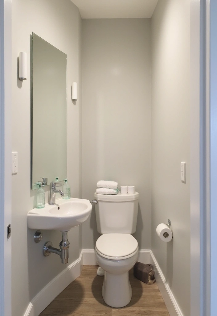 28 Small Half Bathroom Decor Ideas That Feel Spacious - 7. Minimalist Accessories