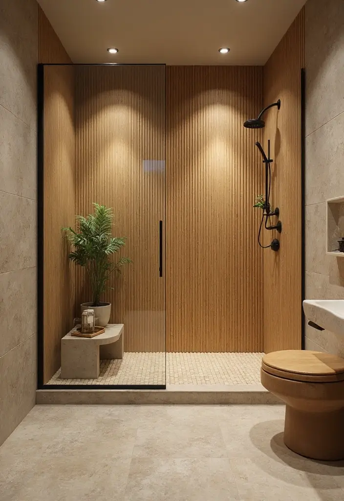 28 Walk In Bathroom Showers That Redefine Luxury - 11. Organic-Inspired Materials