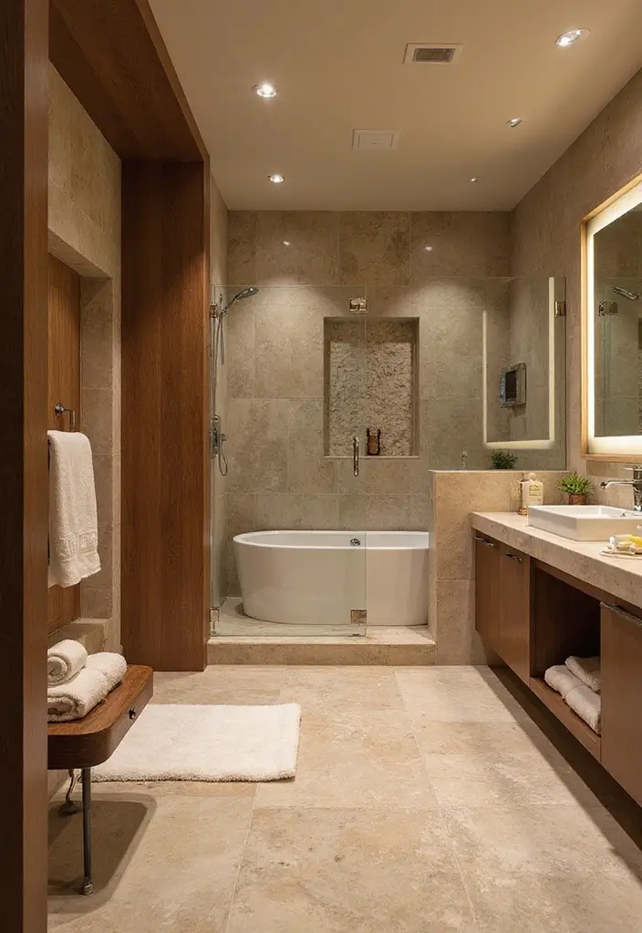 28 Walk In Bathroom Showers That Redefine Luxury - 2. Spa-Inspired Retreat