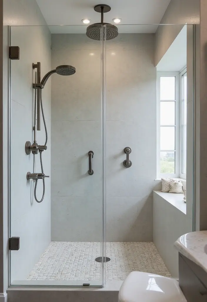 28 Walk In Bathroom Showers That Redefine Luxury - 5. Elegant Fixtures