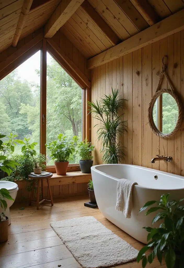 29 Attic Bathroom Ideas That Maximize Every Corner - 16. Eco-Friendly Bathroom