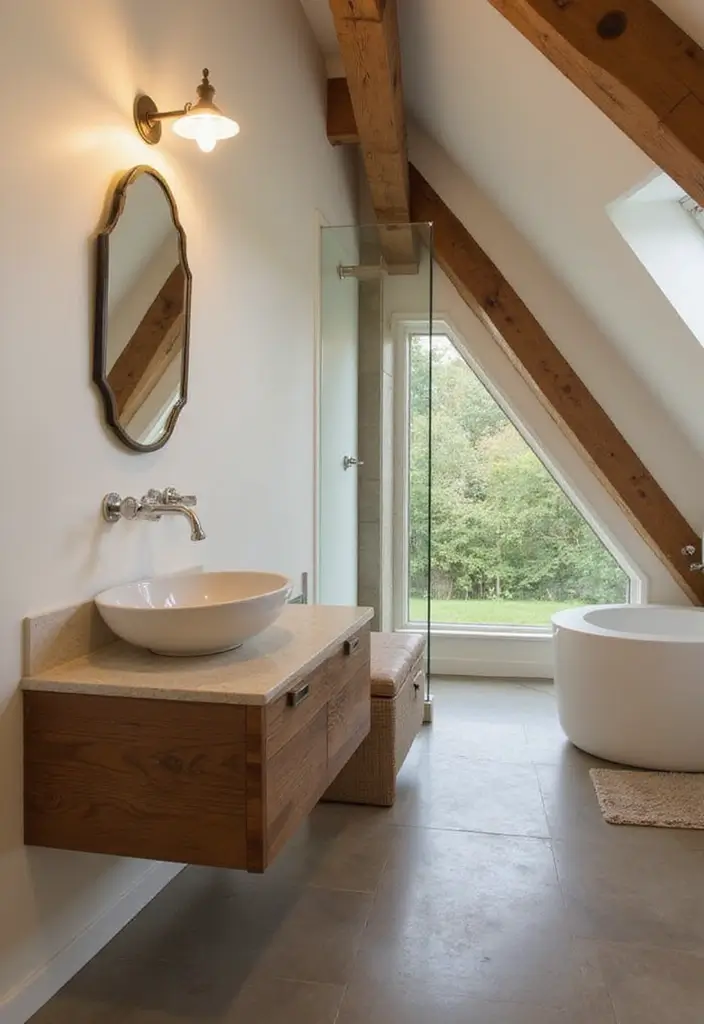 29 Attic Bathroom Ideas That Maximize Every Corner - 25. Unique Sink Designs