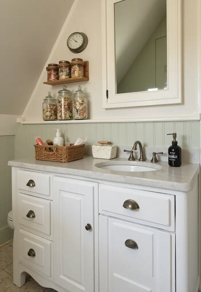 29 Attic Bathroom Ideas That Maximize Every Corner - 27. Fun and Functional Accessories