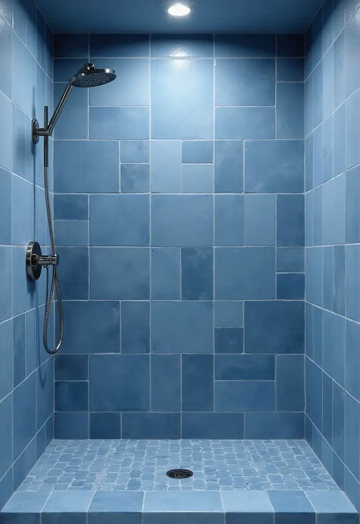 29 Bathroom Shower Tile Ideas That Feel Modern - 26. Monochromatic Designs