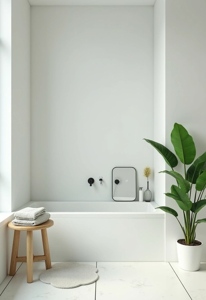 29 Green And White Bathroom Designs That Feel Fresh - 14. Minimalist Green Decor