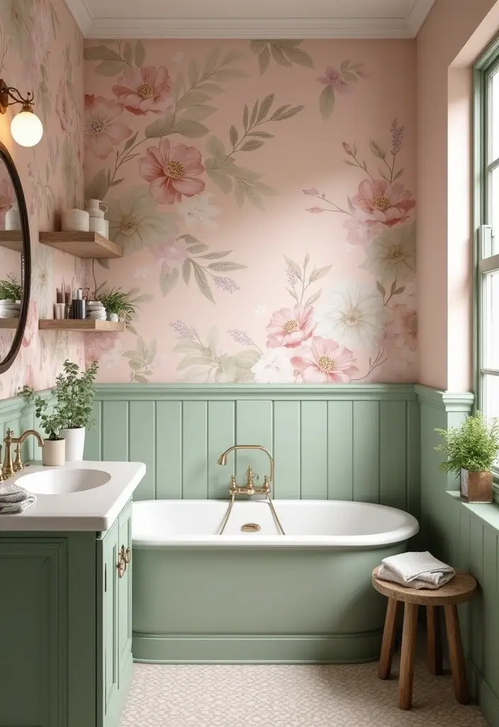 29 Modern French Country Bathroom Ideas That Feel Romantic - 2. Soft Color Palettes