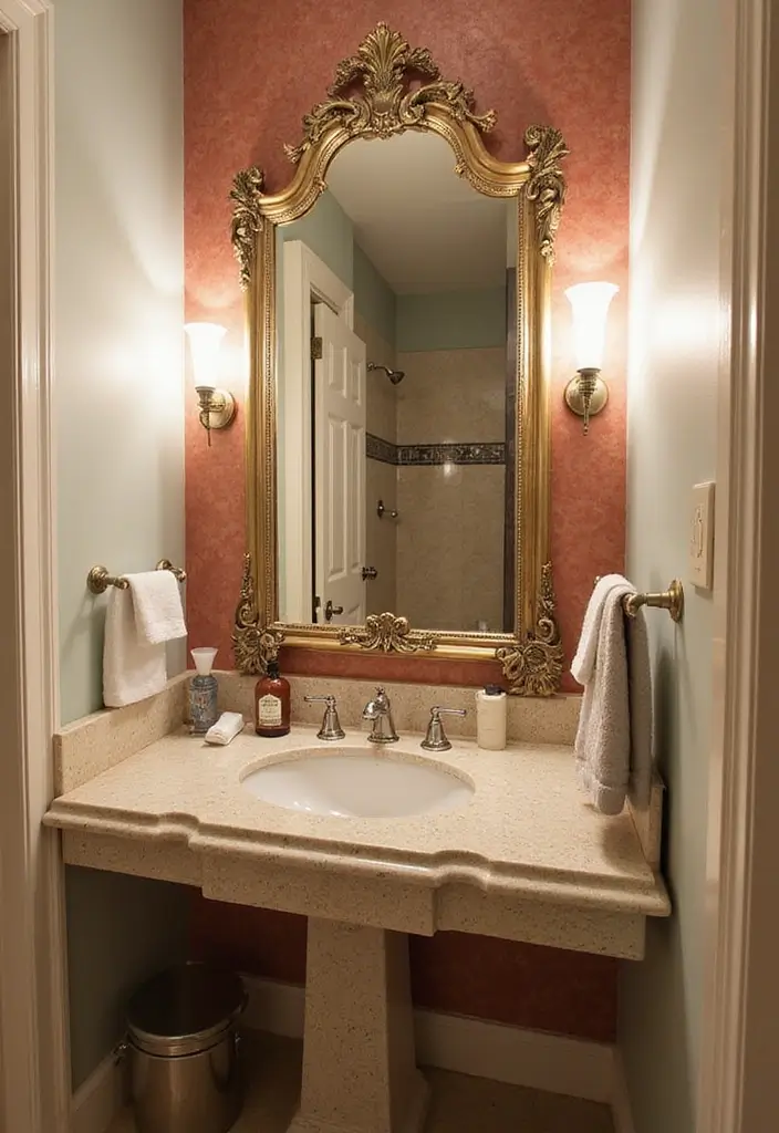 29 Modern French Country Bathroom Ideas That Feel Romantic - 7. Chic Mirror Designs