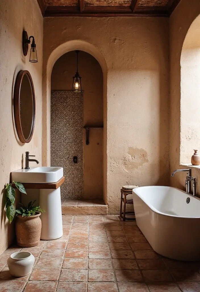 29 Moroccan Style Bathroom Designs Full Of Detail - 5. Textured Wall Treatments