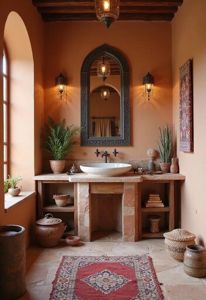 29 Moroccan Style Bathroom Designs Full Of Detail - 9. Ethnic Design Elements