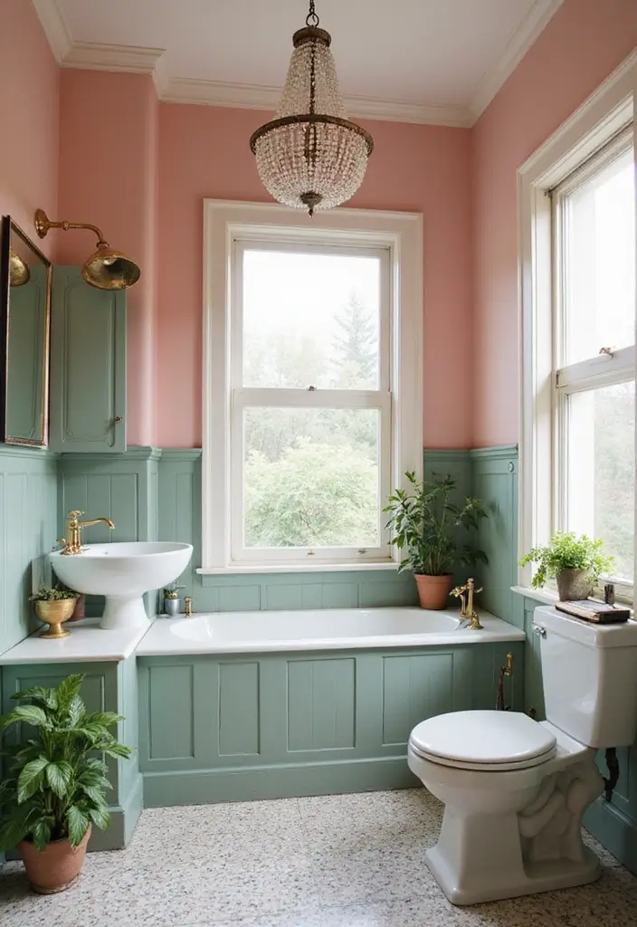 29 Pink And Green Bathroom Ideas That Look Trendy - 25. Timeless Classics
