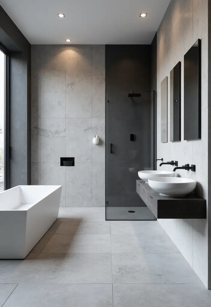 29 Sims 4 CC Bathroom Set Ideas For Builders - 1. Sleek Monochrome Masterpiece