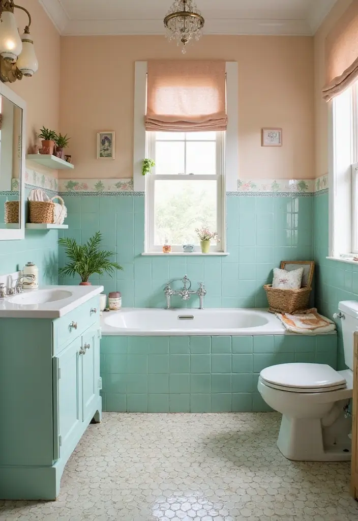 29 Sims 4 CC Bathroom Set Ideas For Builders - 9. Retro Revival