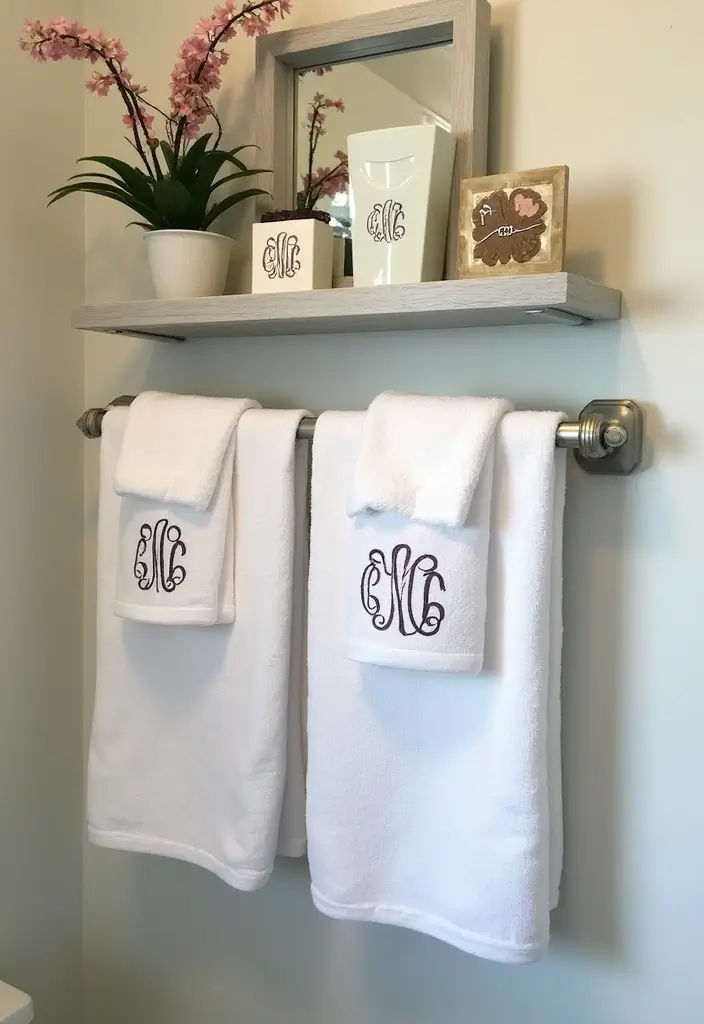 29 Towel Display In Bathroom Ideas That Look Boutique - 24. Personal Touches
