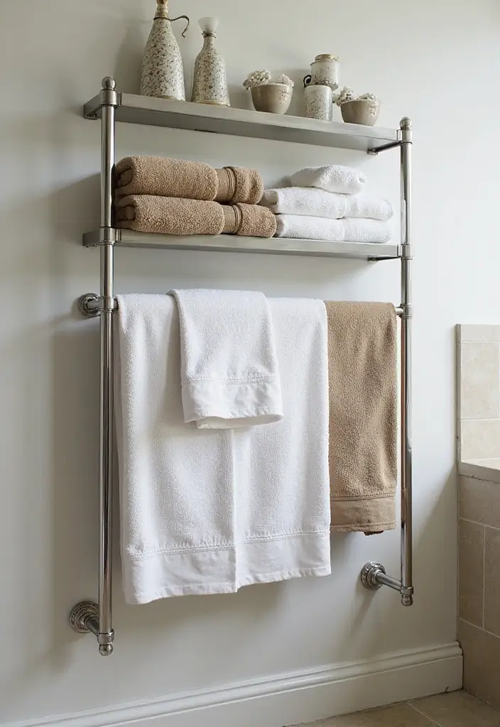 29 Towel Display In Bathroom Ideas That Look Boutique - 28. Open Towel Racks