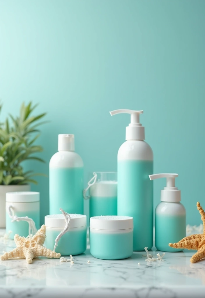 29 Under The Sea Bathroom Ideas For Kids And Adults - 21. Aqua-themed Bath Products