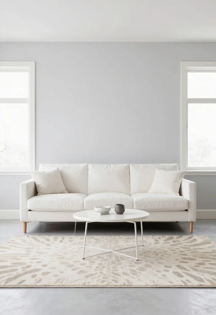 15 Animal Print Rug Living Room Ideas Bold Statement Style - 9. Minimalist Meets Wild 1