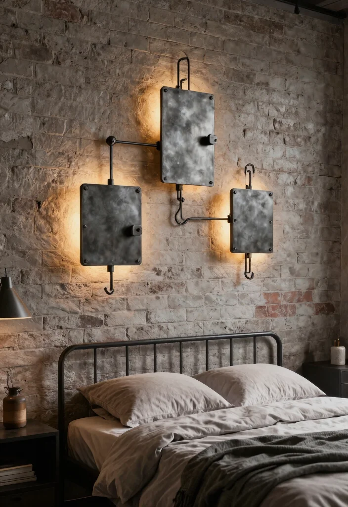 15 Bedroom Wall Lights Above Bed Ideas Modern Cozy Lighting - 2. Industrial Metal Wall Fixtures 1