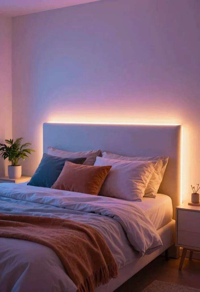 15 Bedroom Wall Lights Above Bed Ideas Modern Cozy Lighting - 3. Softly Glowing LED Strip Lights 1