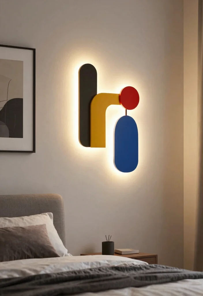 15 Bedroom Wall Lights Above Bed Ideas Modern Cozy Lighting - 7. Contemporary Art Wall Lights 1