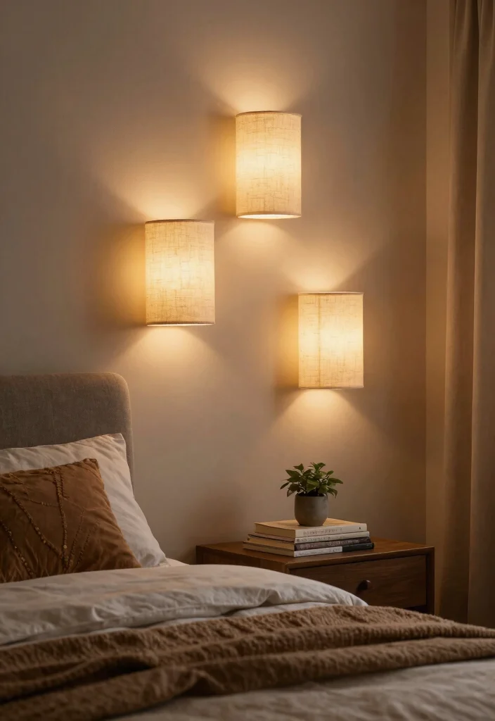 15 Bedroom Wall Lights Above Bed Ideas Modern Cozy Lighting - 8. Cozy Fabric Wall Sconces 1