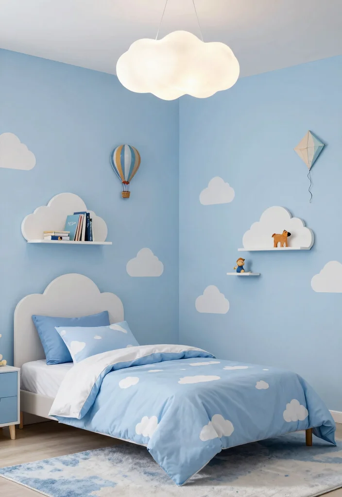 15 Blue Bedroom Ideas for Boys: Cool, Fun Style - 3. Sky High Adventure 1