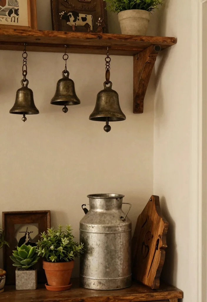 15 Cow Living Room Decor Ideas for a Farmhouse Whimsical Touch - 6. Vintage Cow Decor 1