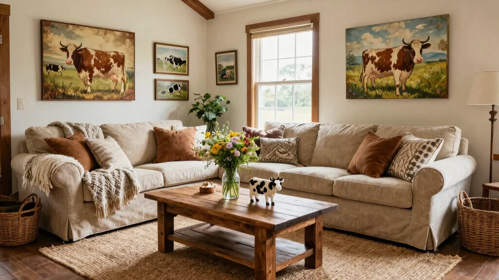 15 Cow Living Room Decor Ideas for a Farmhouse Whimsical Touch
