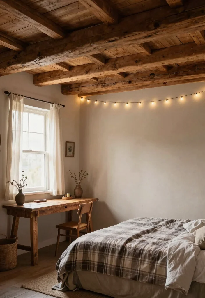 15 Farm Bedroom Ideas for Boys Cozy Country Style - 1. Rustic Wooden Beams 1