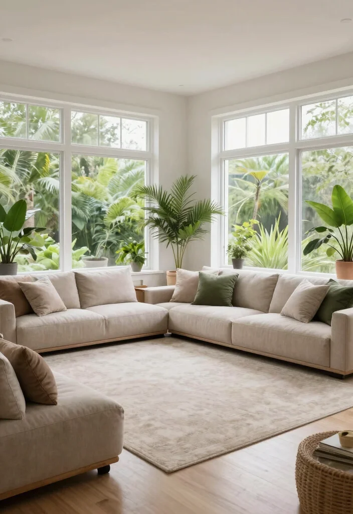 15 Floor Sofa Living Room Ideas for Casual Minimal Comfort - 10. Outdoor-Indoor Flow 1