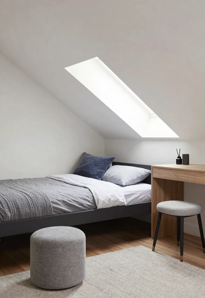 15 Low Ceiling Attic Bedroom Ideas: Cozy Smart Design - 7. Opt for Multi-Functional Spaces 1