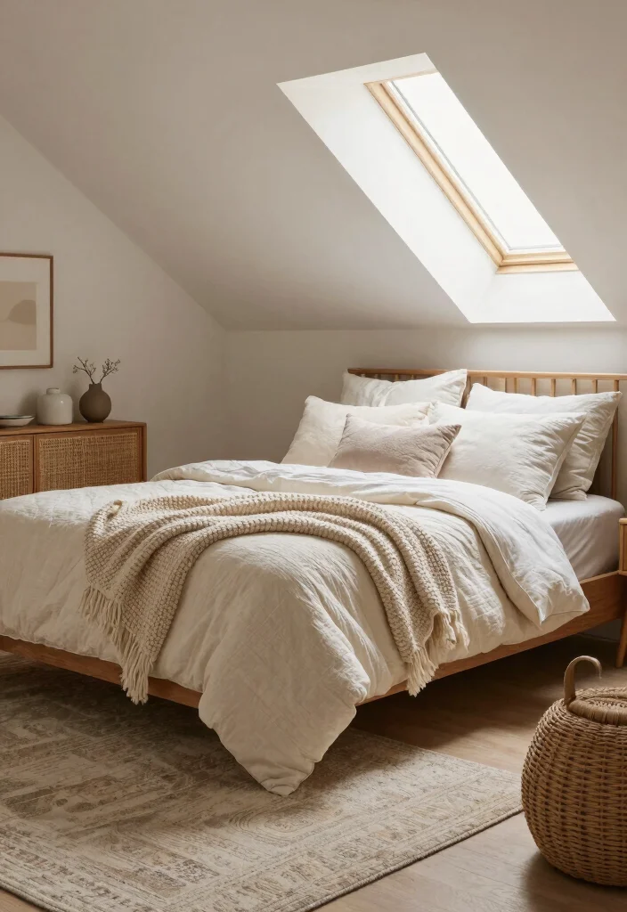 15 Low Ceiling Attic Bedroom Ideas: Cozy Smart Design - 8. Play with Textures 1