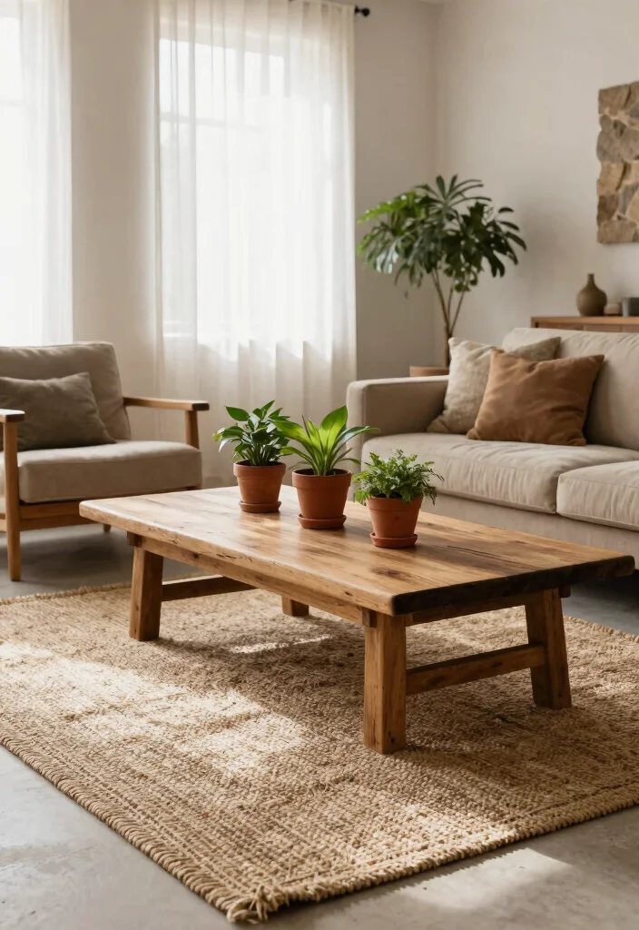 15 Sisal Rug Living Room Ideas: Natural Textured Warmth - 2. Natural Elements 1