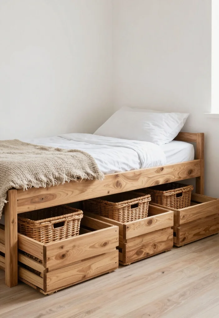 15 Small Rustic Bedroom Ideas Warm Cozy Charm - 12. Make Use of Under-Bed Storage 1