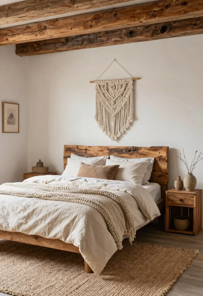 15 Small Rustic Bedroom Ideas Warm Cozy Charm - 3. Incorporate Natural Textures 1