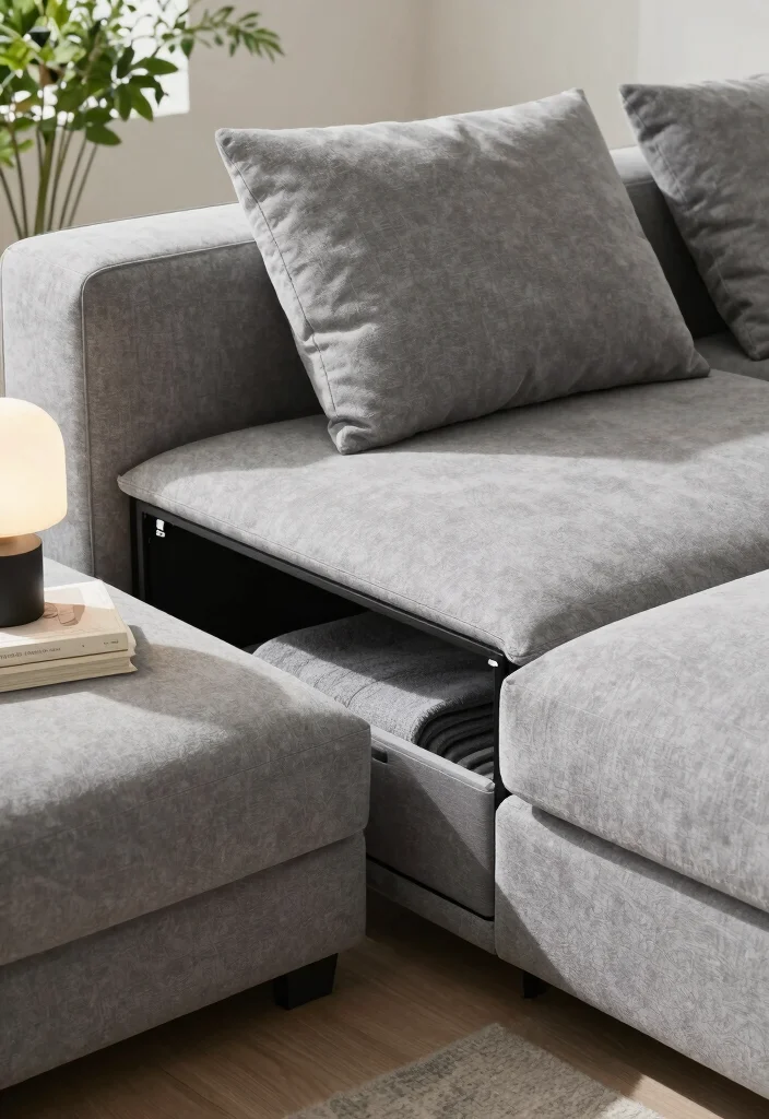 15 Small Sofa Living Room Ideas for Cozy Studio Apartments - 2. Multi-Functional Sofas with Storage 1