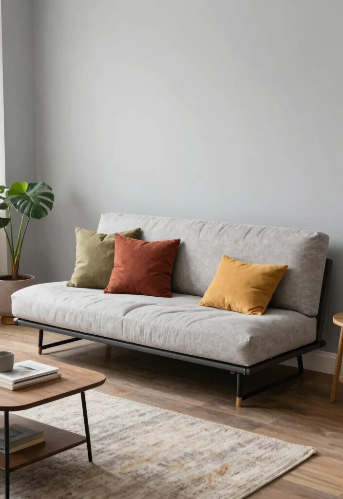 15 Small Sofa Living Room Ideas for Cozy Studio Apartments - 3. Futon Sofas for Versatility 1