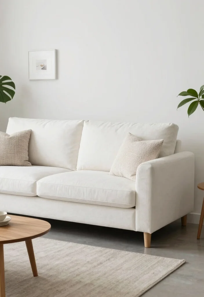 15 Small Sofa Living Room Ideas for Cozy Studio Apartments - 8. Minimalist Sofas for Streamlined Looks 1