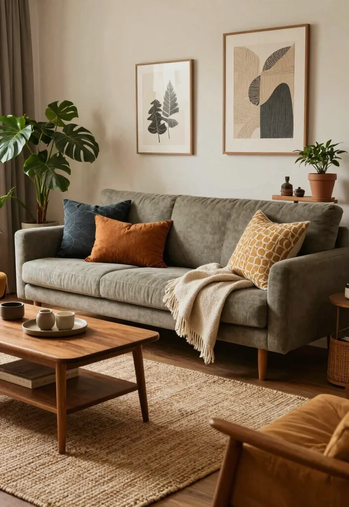 15 Sofa in Living Room Ideas: Classic Layout Inspiration - 10. Textured Layering 1