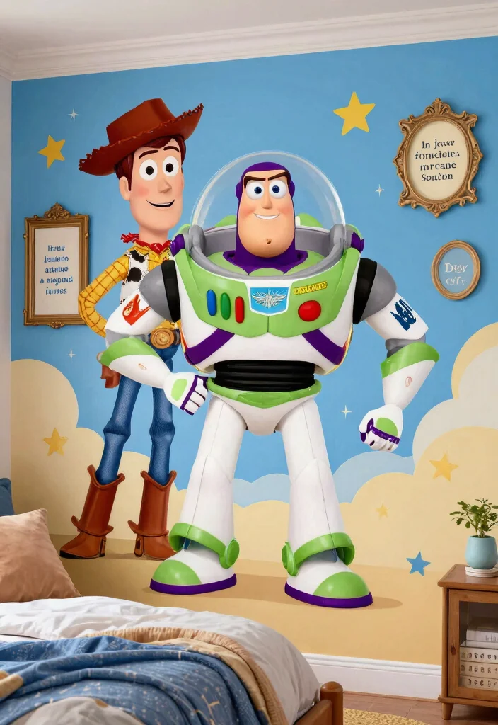 15 Toy Story Bedroom Ideas for a Fun and Playful Theme - 1. Wall Murals with Toy Story Characters 1
