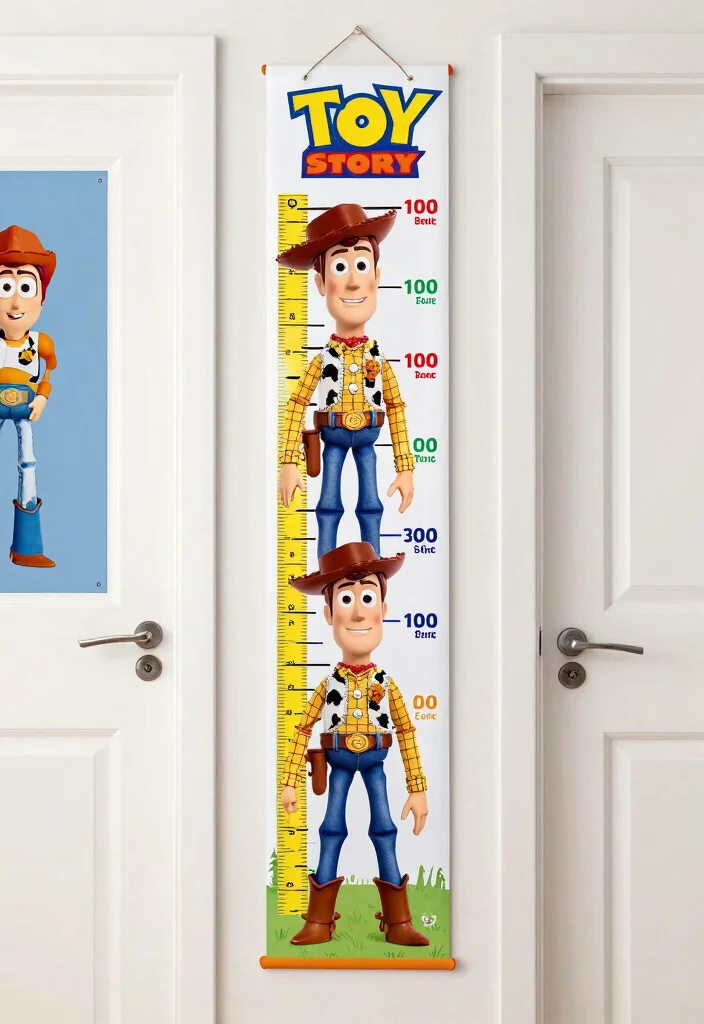 15 Toy Story Bedroom Ideas for a Fun and Playful Theme - 10. Character Growth Charts 1