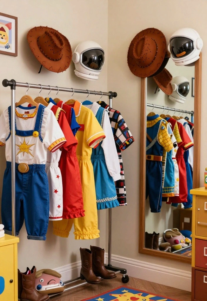15 Toy Story Bedroom Ideas for a Fun and Playful Theme - 7. Toy Story Dress-Up Corner 1
