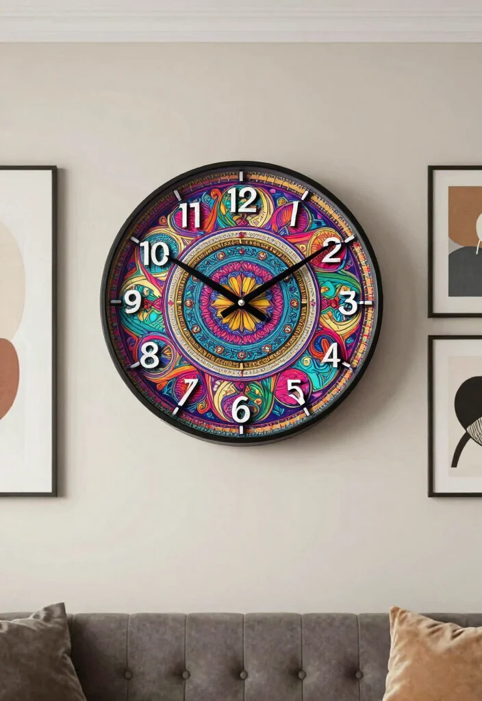 15 Wall Clock Decor Living Room Ideas Functional Style - 11. Clocks with Artistic Faces 1