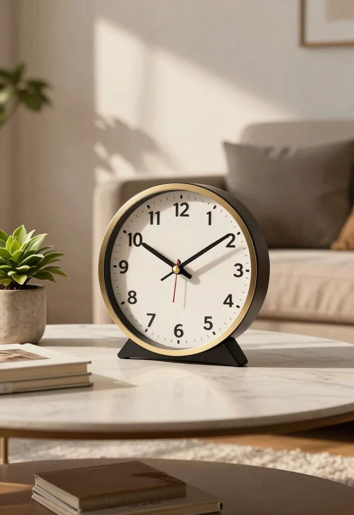 15 Wall Clock Decor Living Room Ideas Functional Style - 9. Decorative Table Clocks 1