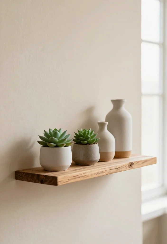 15 Wood Shelf Decor Living Room Ideas for Natural Simple Styling - 1. Embrace Floating Shelves 1