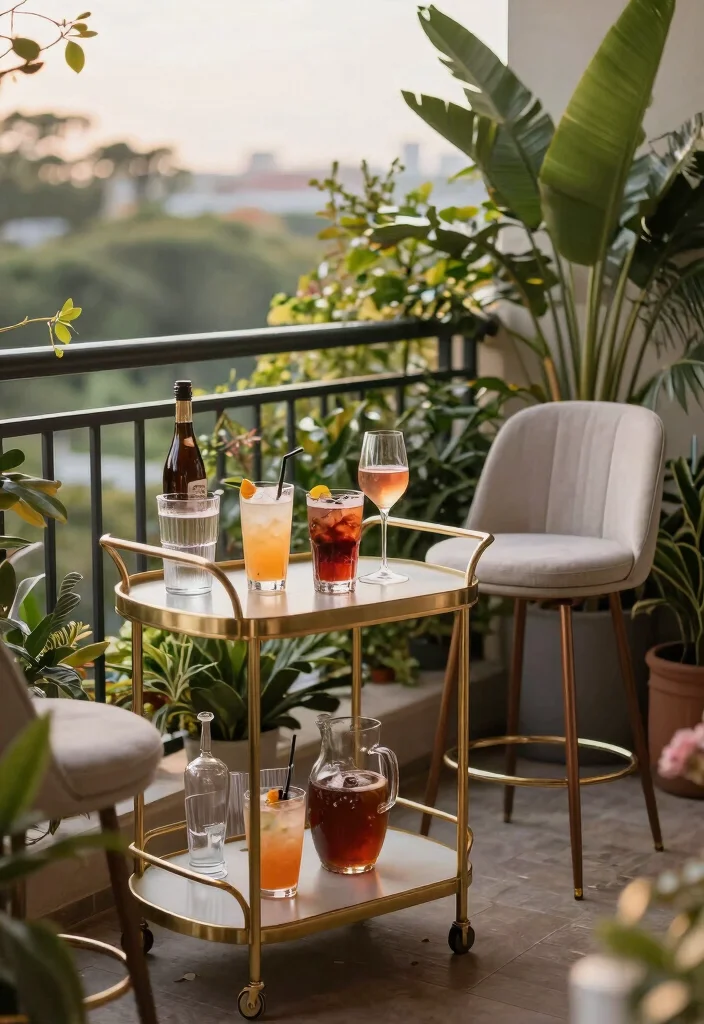 16 Bedroom Balcony Second Story Ideas: Bright Private Escape - 9. A Mini Bar for Entertaining 1