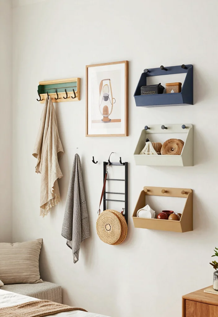 16 Bedroom Into Closet Ideas: Clever Space Transformations - 5. Create a Gallery Wall with Organizers 1