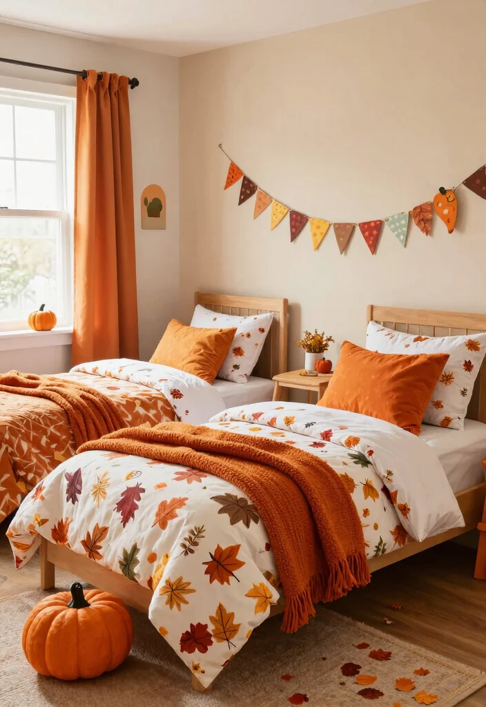 16 Bedroom With Two Beds Ideas: Shared Practical Comfort - 16. Seasonal Decor Changes 1