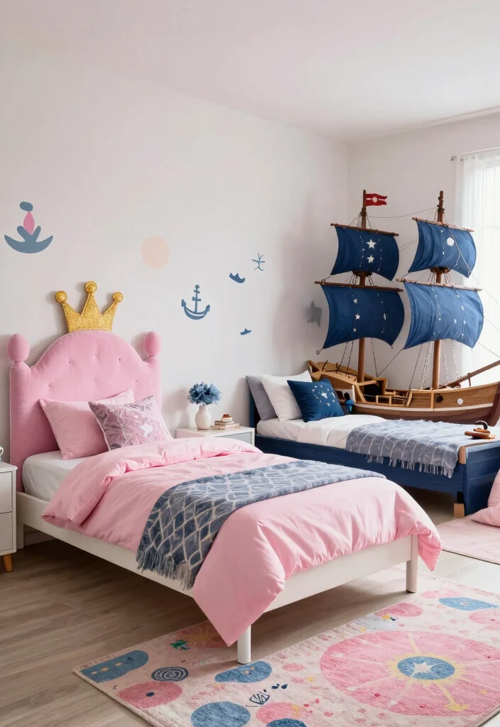 16 Bedroom With Two Beds Ideas: Shared Practical Comfort - 5. Themed Bed Designs 1